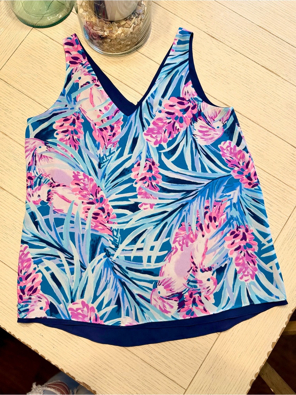 Lilly Pulitzer florin reversible tank - mr. peacock blue tweethearts | NWOT